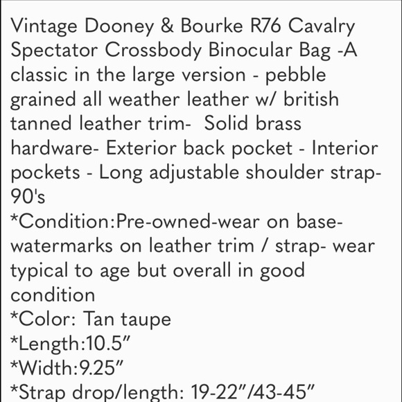 Dooney&Bourke Vintage cross body bag in good use condition, gold hardware - Picture 11 of 11